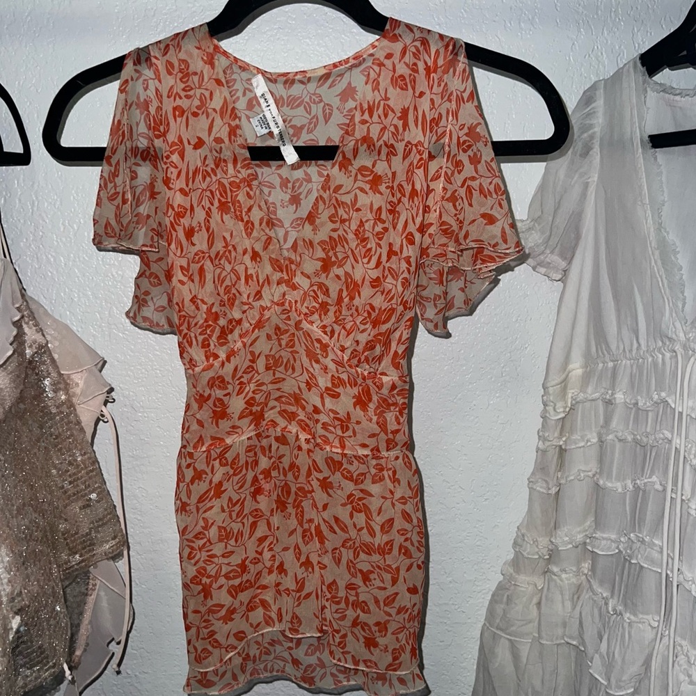 Floral silk blouse